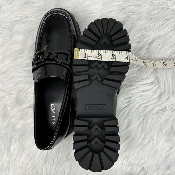 Nine West‎ Women’s Black Garren Link Accent Lug Sole Casual Loafers US 9.5 - Picture 15 of 16